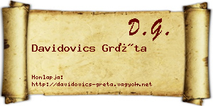 Davidovics Gréta névjegykártya